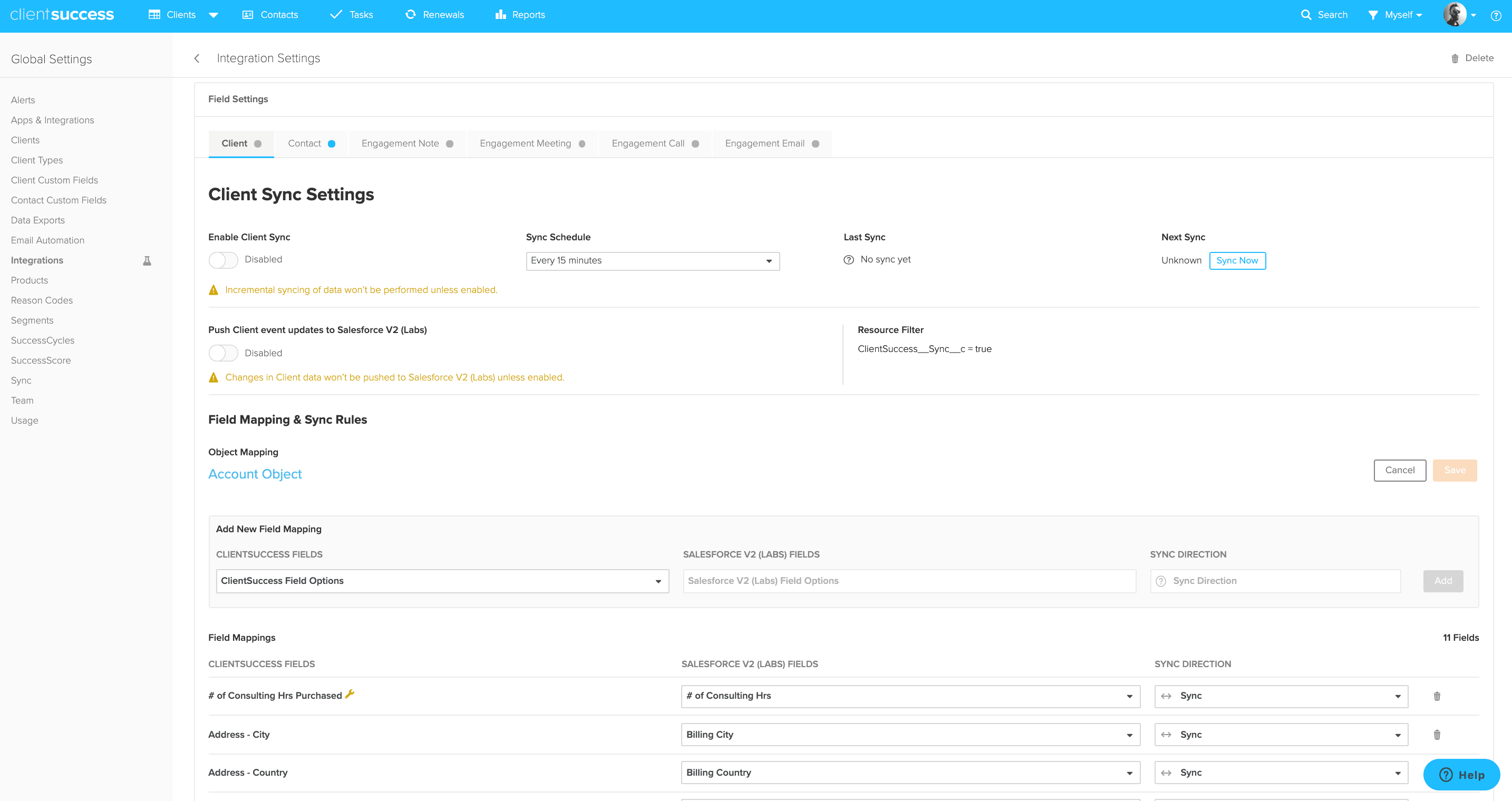 New Salesforce Integration With ClientSuccess Available for Clients and Contacts