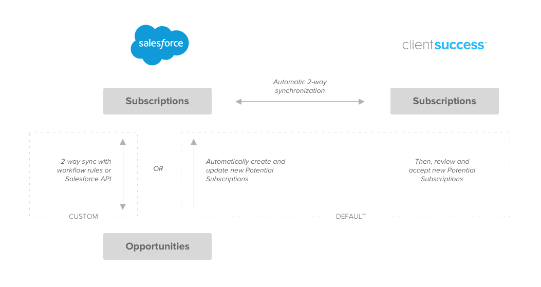 Subscriptions are now automatically synchronized between ClientSuccess and Salesforce