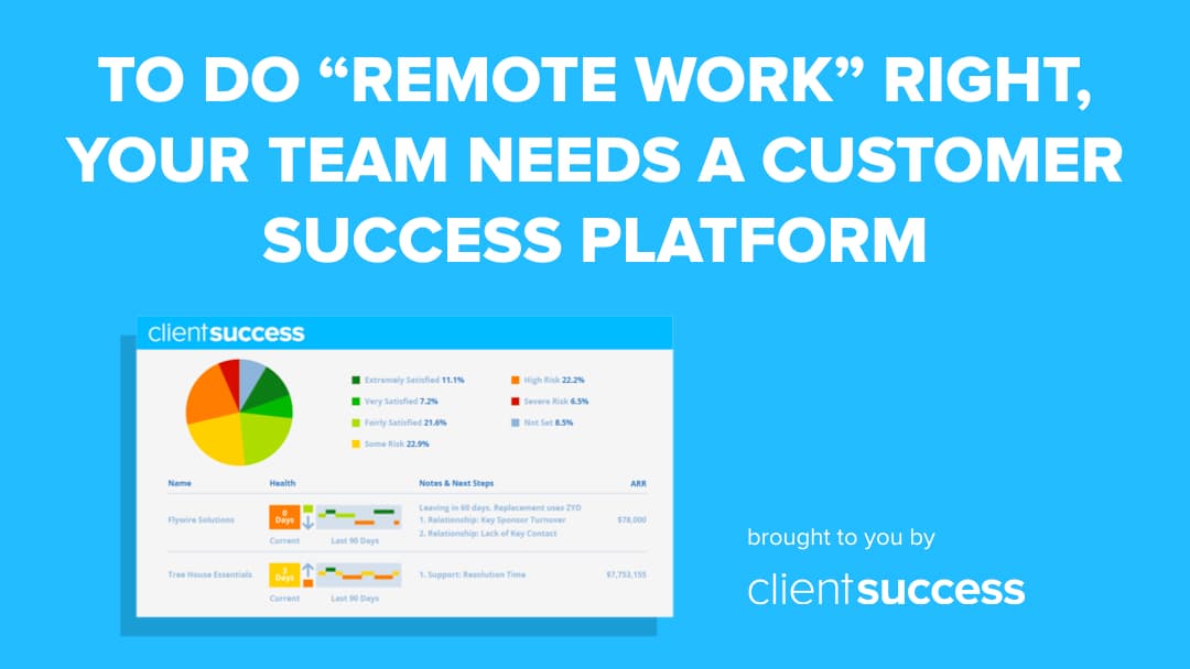 To Do âRemote Workâ Right, Your Team Needs A Customer Success Platform