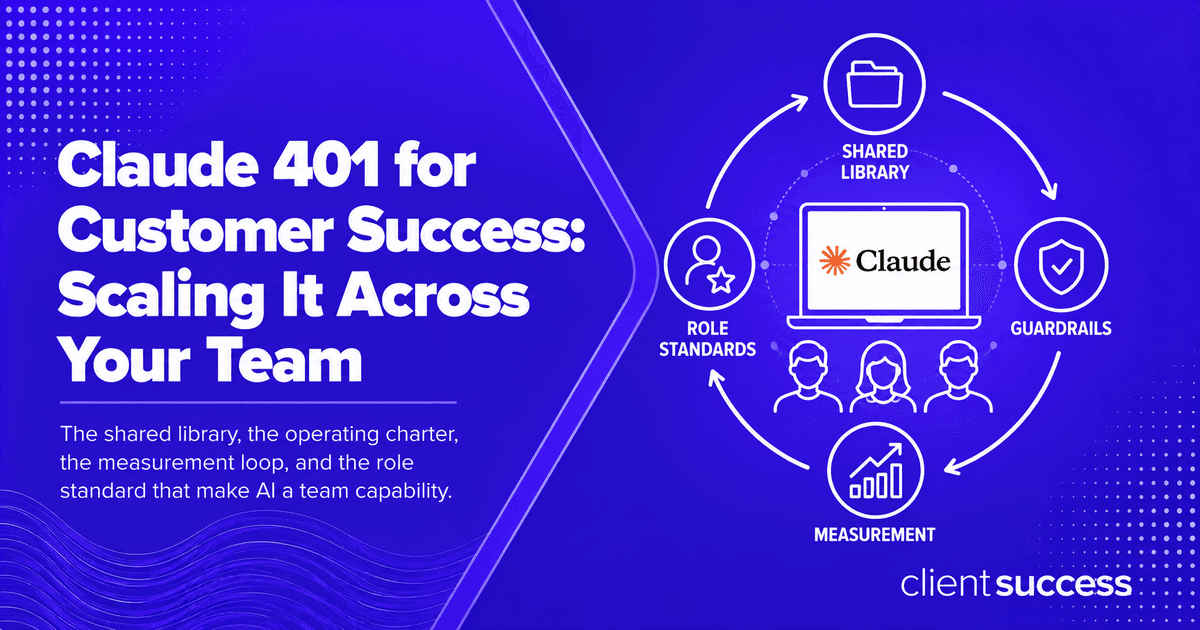Claude 401 for Customer Success: Scaling It Across Your Team